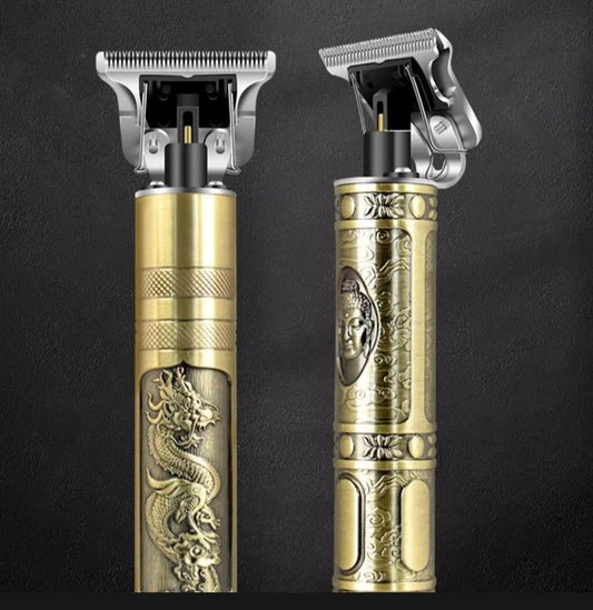 Professional Rechargeable Vintage T-Blade Hair & Beard Trimmer – Ultra Quiet Cordless Clipper for Men