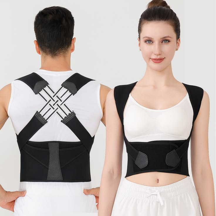 Adjustable Back Brace Posture Corrector Belt – Upper & Lower Back Support Belt for Men & Women.