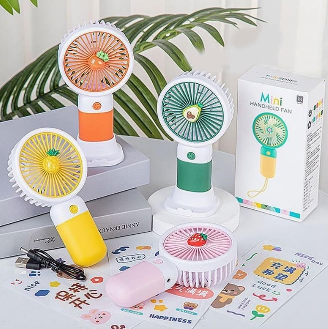 Premium Portable Handheld Mini Fan – Cute Flower Design