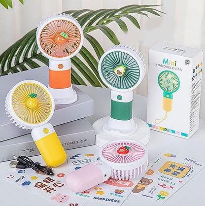 Premium Portable Handheld Mini Fan – Cute Flower Design